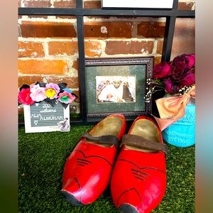 ANTIQUE HAND-CARVED WOODEN CLOGS FROM
FRANCE 1940's